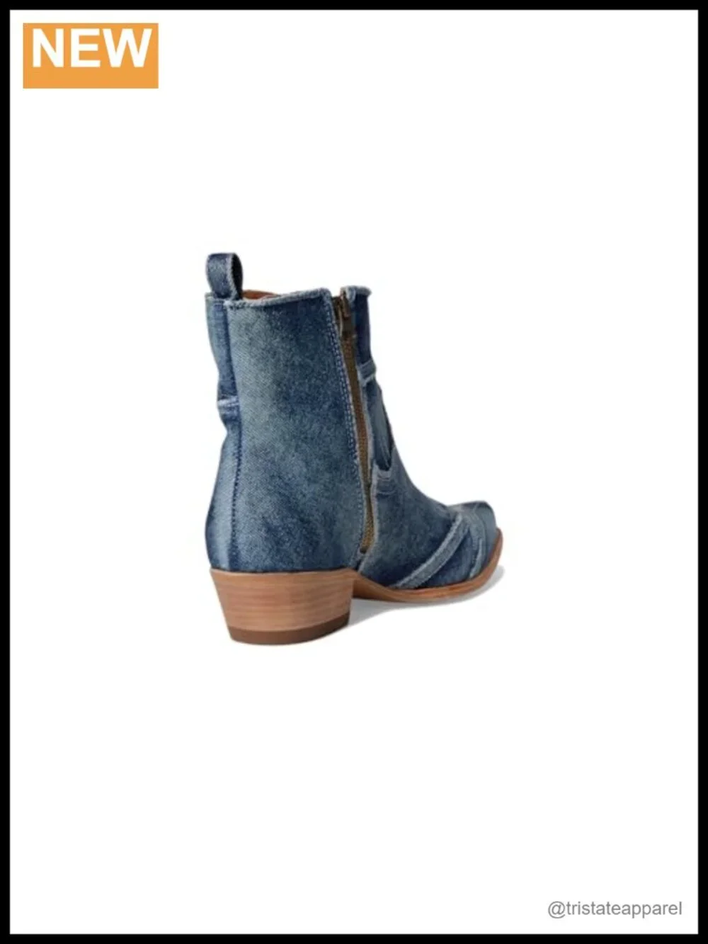 Dan Post Women's Leather Ankle Bootie Snip Toe Block Heel